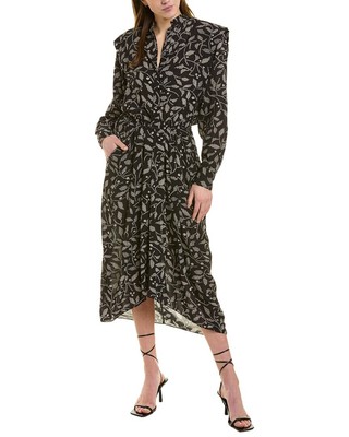 Pre-owned Isabel Marant Etoile Midi Shirtdress Women's In Black
