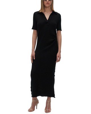 Helmut Lang Relaxed Fit Polo Midi Dress Womens  Xs