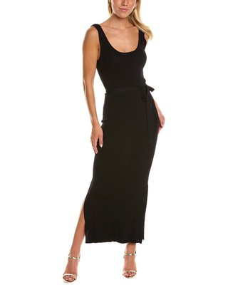 

Платье макси с двойными завязками Donna Karan, черное, размер , женское, Черный