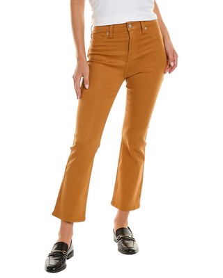 7 For All Mankind Женские джинсы с высокой посадкой Slim Kick Jean с золотисто-коричневым покрытием для всего человечества