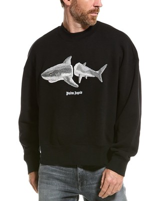 

Мужская толстовка с круглым вырезом Palm Angels Shark, Черный