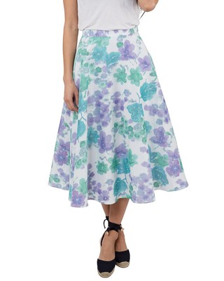Женская юбка из льняной смеси Ann Mashburn Circular Xs