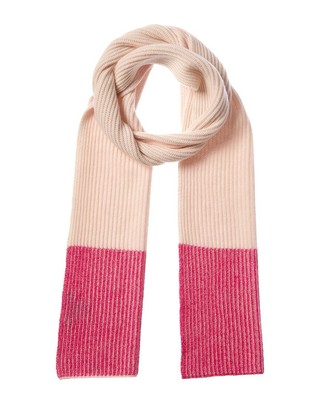 Кашемировый шарф Forte Cashmere с плетеной каймой в полоску, женский коричневый