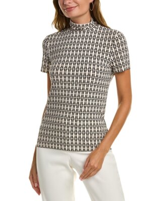

Женский топ Anne Klein с воротником-стойкой, Бежевый