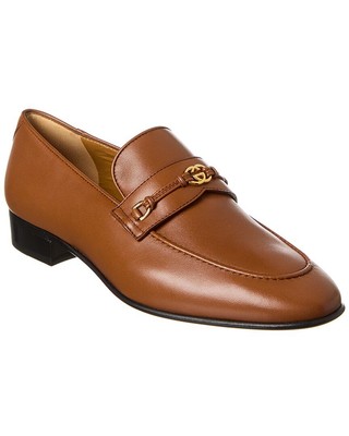 

Женские кожаные лоферы Gucci Horsebit Interlocking G, Коричневый, NA