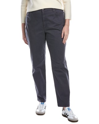 Eileen Fisher Dark Night High-Rise Slim Flare Jean Womens Blue 1X