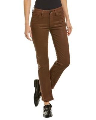 Джинсы Hudson Jeans Nico с черепаховым панцирем и покрытием Прямые женские коричневые 23