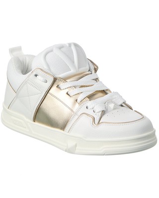 

Женские кроссовки Valentino Open Skate из кожи и сетки, Белый, NA