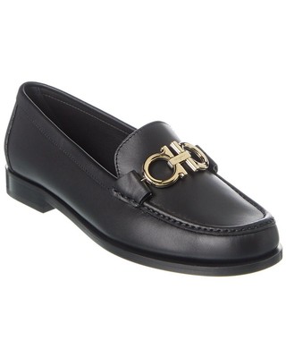 

Кожаные лоферы Salvatore Ferragamo Rolo Gancini женские черные 5,5 C, Черный, NA