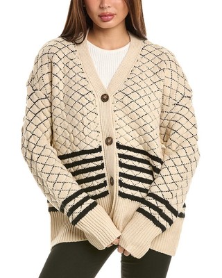 Кардиган Maronie Diamond Stitch Женский белый S