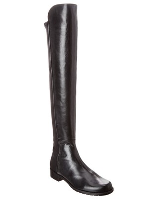 

Stuart Weitzman Reddy 5050 Женские кожаные ботинки выше колена, Черный, NA