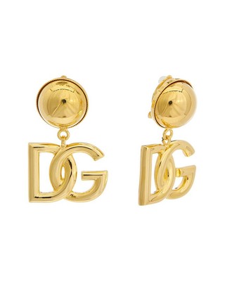 Dolce & Gabbana Dg Logo Clip-On Earrings Womens Gold