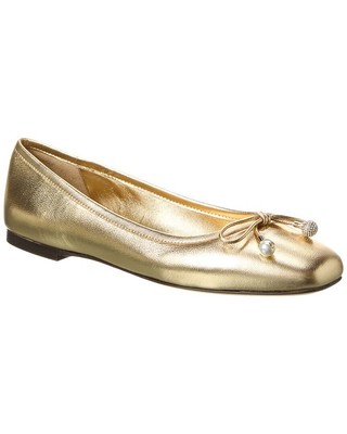 

Кожаные женские туфли на плоской подошве Jimmy Choo Elme, Золотой, NA