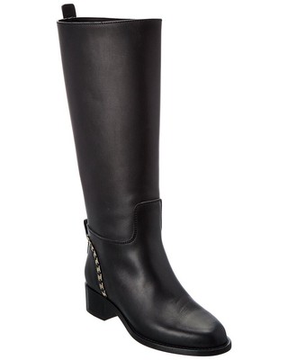 Женские кожаные ботинки Ferragamo Tawnie из коричневой кожи
