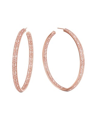 Женские обручи Lana Jewelry из розового золота 14 Карат, 3,57 Карат с двумя бриллиантами по краям