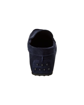 Pre-owned Tod's City Gommino Suede Loafer Men's Blue 5
