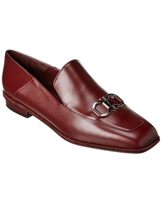 

Женские кожаные лоферы Ferragamo Gancini красные, Красный, NA