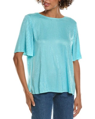 Kobi Halperin Nadia Silk-Blend T-Shirt Womens Blue Xs