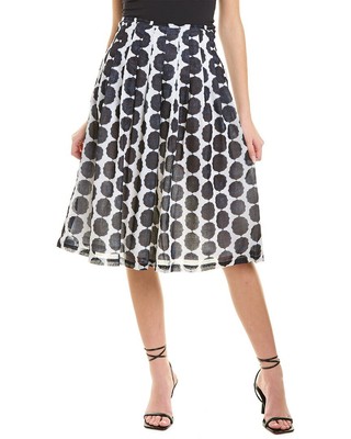 

Женская юбка миди Samantha Sung Zelda, Medallion ikat white indigo