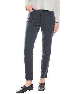 Узкие женские джинсы Eileen Fisher Petite с высокой талией синего цвета из полипропилена