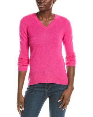 Кашемировый свитер Forte Cashmere с V-образным вырезом Женский Розовый M