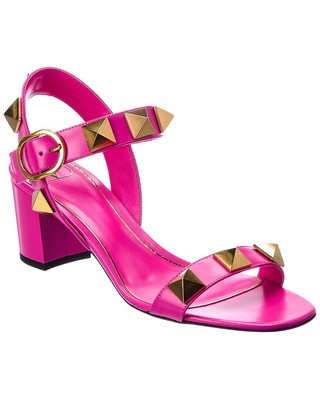 

Женские кожаные сандалии Valentino Roman Stud 60, Розовый, NA