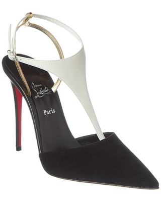 Женские туфли-лодочки из замши и кожи Christian Louboutin Athina 100