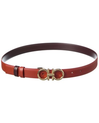 Ferragamo Gancini Reversible & Adjustable Leather Belt, 100, Red at   Women's Clothing store