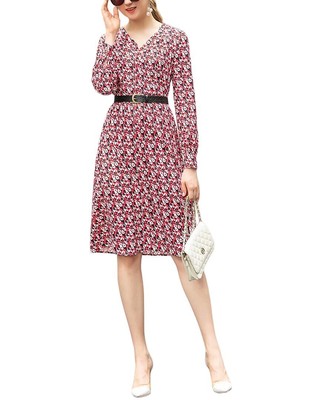 

Платье Burryco Женское, Red - white - black floral pri