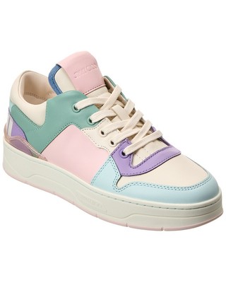 

Женские кожаные кроссовки Jimmy Choo Florent/F, Powder pink/pastel mix, NA