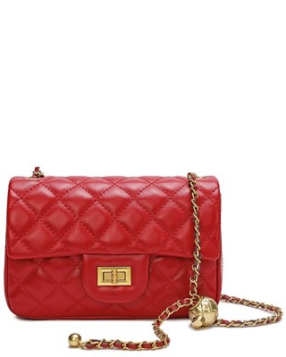 

Красные женские стеганые кожаные туфли через плечо Tiffany - Fred, NA