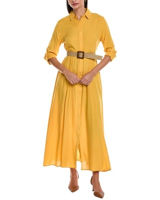 Anna Kay Leontine Shirtdress Womens Yellow M