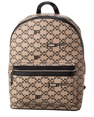 

Off-White Monogram Мужской кожаный рюкзак коричневый, NA