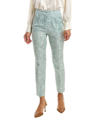 

Женские жаккардовые льняные брюки Etro, зеленые, Зеленый, NA