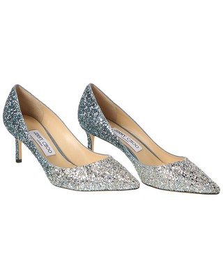

Туфли-лодочки с блестками Jimmy Choo Romy 60 (оригинальные бывшие в употреблении), женские, Silver/duskblue, NA