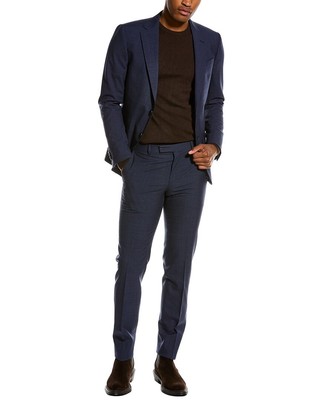 

Мужской шерстяной костюм Z Zegna, синий , 2 шт