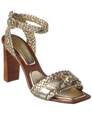 

Alexandre Birman Женские плетеные кожаные сандалии Clarita золотистые 36,5, Золотой, NA