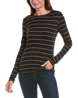 Футболка Tahari Stripe Top Женская черная Xs