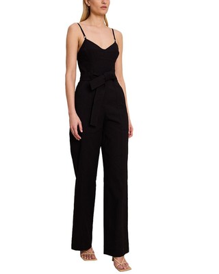 A.L.C. Mila Linen-Blend Jumpsuit Womens  6