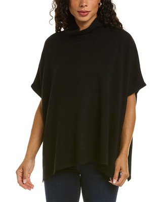 

Женское кашемировое пончо с воронкой Forte Cashmere, черный цвет