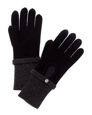 Кашемировые перчатки для вождения Forte Cashmere Basic женские черные