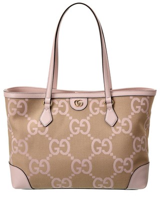 

Женская сумка-тоут Gucci Ophidia Medium Jumbo Gg из ткани и кожи, розовая, NA