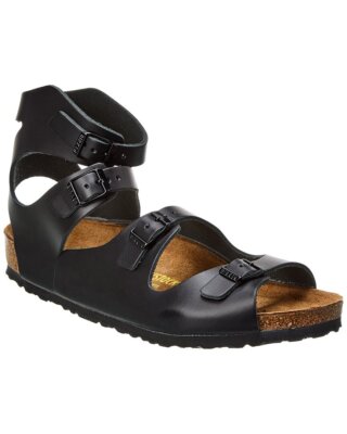 

Мужские кожаные сандалии Birkenstock Athens черные, Черный, NA