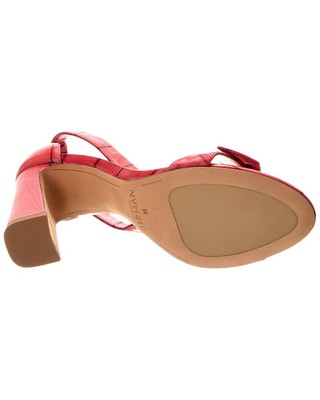 Pre-owned Alexandre Birman Clarita Curve Beleaf 90 Leather Sandal Women's In Pink