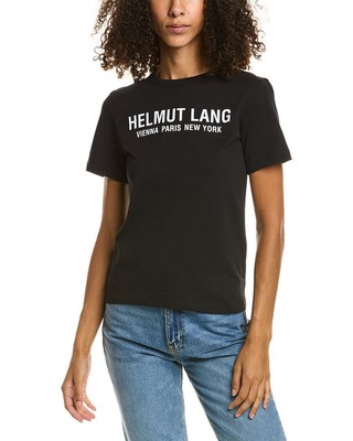 

Женская футболка с логотипом Helmut Lang, Черный