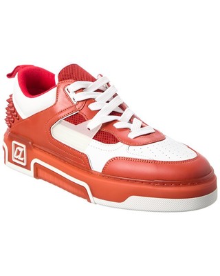 Кожаные кроссовки Christian Louboutin Astroloubi Мужские красные 45