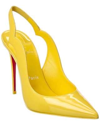 

Christian Louboutin Hot Chick Sling 100 Женские лакированные туфли-лодочки с ремешком на пятке, Желтый, NA