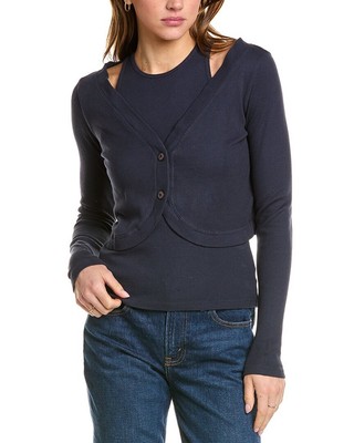 Женский топ Monrow Baby Thermal Cardi Top