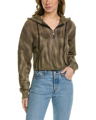 

Женская укороченная толстовка на молнии Cotton Citizen Brooklyn, Ash drip