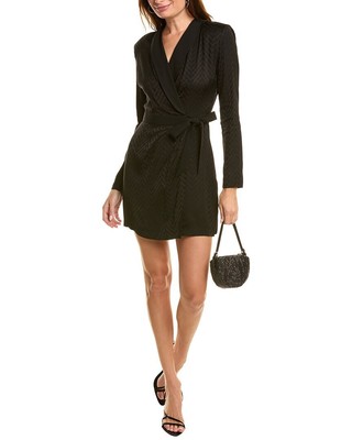 Жаккардовое платье-блейзер с шевроном от Kooples, женское, черное 2